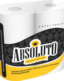 Papel Toalha Bobina Absoluto 2x60Fls