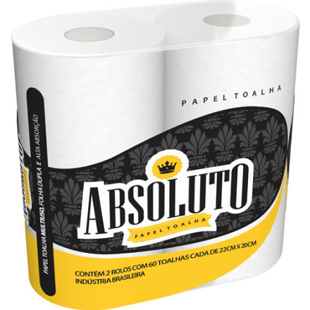 Papel Toalha Bobina Absoluto 2x60Fls